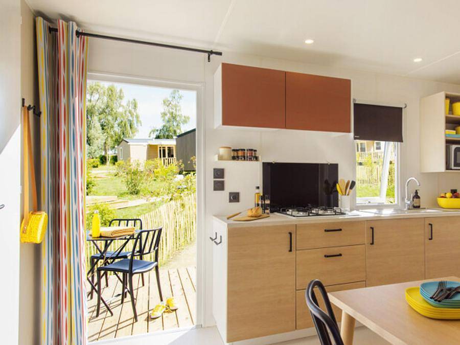 Camping Domaine de l'Epinette - Mobilheim 5 personen - Komfort Plus - klimatisiert in Châtillon (Jura), Jura