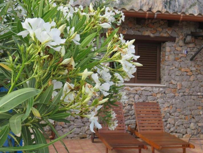 Ferienhaus für 5 Personen, mit Terrasse und Garten sowie Pool und Ausblick