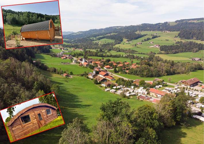 Camping für 4 Personen, mit Terrasse und Garten in den Alpen