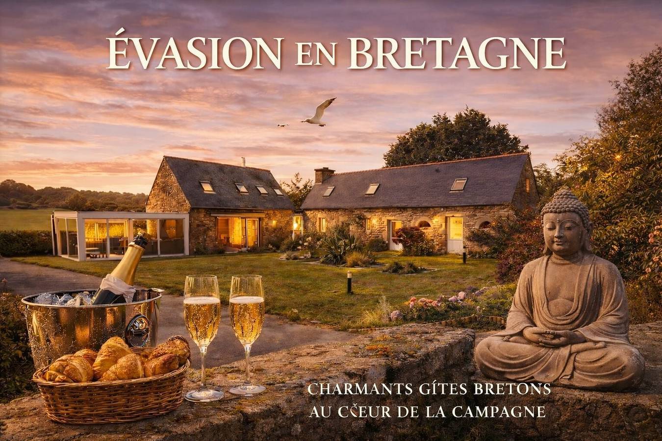 Holiday Home 'Keryanti' with Private Terrace, Shared Garden and Wi-Fi in Plouégat-Moysan, Morlaix region