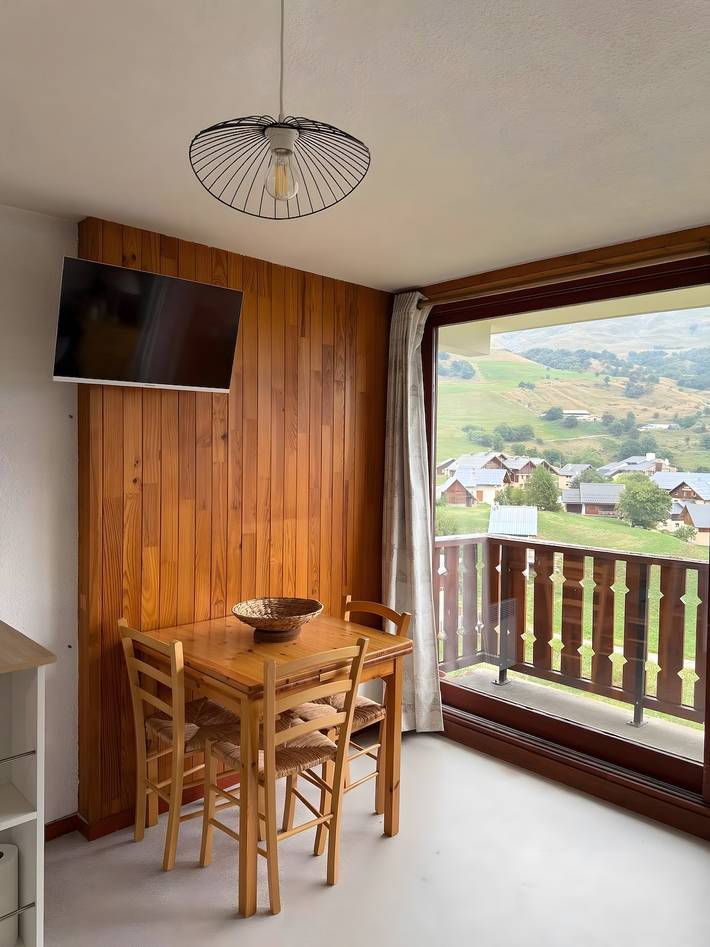 Hel studio-lejlighed, Studio 'Chez Ambre-Vue Pistes' with Mountain View and Balcony in Col du Mollard, Albiez-Montrond