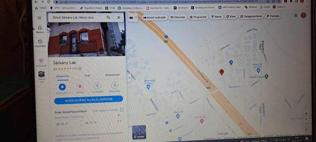 Vakantiehuis voor 4 personen, met uitzicht en tuin in Boedapest