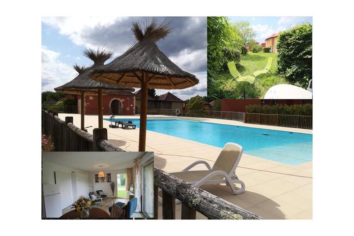 Appartement de vacances pour 3 personnes, avec piscine et jardin, animaux acceptés