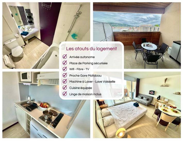 Gîte pour 4 personnes, avec vue et balcon dans Gare De Lourdes - 2