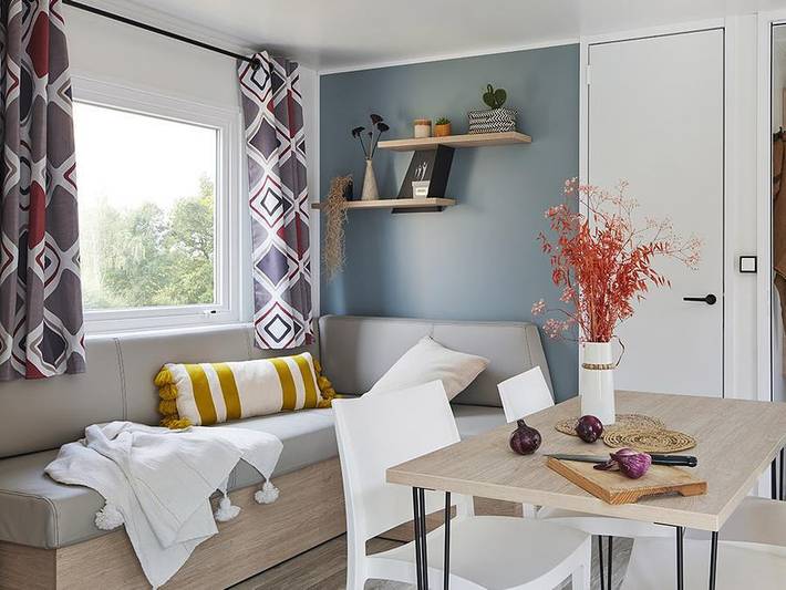 Camping La Mer Blanche  - Mobilheim 6 personen - Mobilheim Presta+Kids 3 Schlafzimmer 2 Badezimmer 40m² Tv + Klimaanlage in Bénodet, Côte de Cornouaille