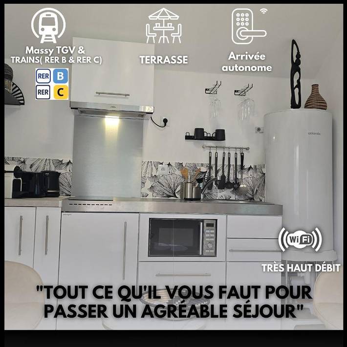 Gîte pour 2 personnes, avec Terrasse et Jardin à Massy