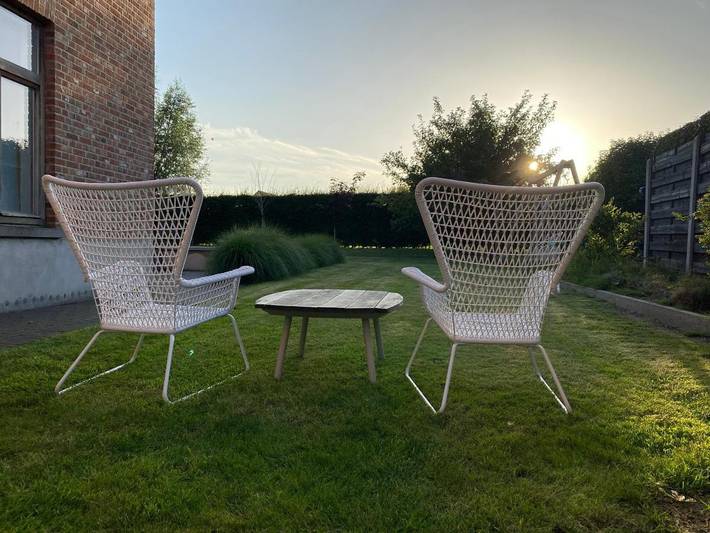 Gîte pour 2 personnes, avec Terrasse et Jardin ainsi que Piscine et Vue à Lokeren