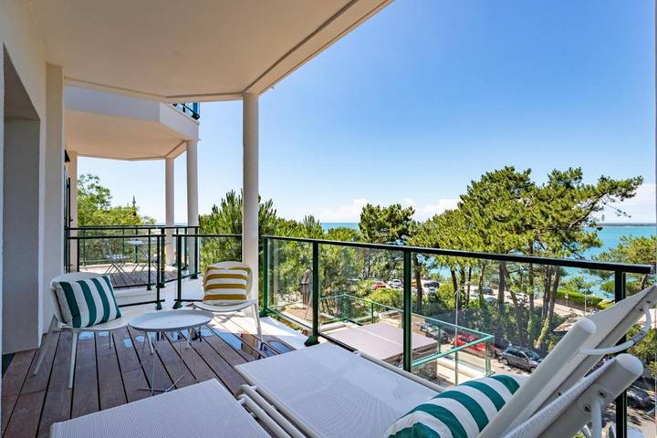 Appartement de vacances pour 5 personnes, avec Balcon ainsi que Terrasse et Vue sur la Dune du Pilat