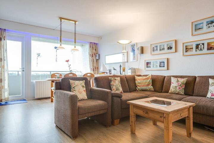 Ferienwohnung mit Meerblick für 4 Personen, mit Balkon und Terrasse sowie Seeblick in St. Peter-Ording