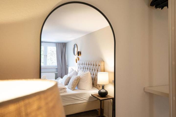 Ferienwohnung für 4 Personen, mit Balkon und Terrasse sowie Garten und Sauna in Öhningen