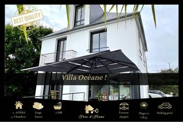 Cottage pour 8 personnes, avec vue et jardin dans Port du Bas-Pouldu