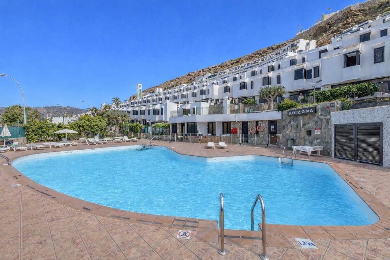 Ferienhaus 'Arizona's Bay' mit Meerblick, Gemeinschaftspool und privater Terrasse in Mogán, Gran Canaria Süd