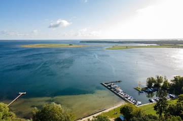 Ferienwohnung für 4 Personen, mit Garten und Seeblick sowie Ausblick an der Müritz