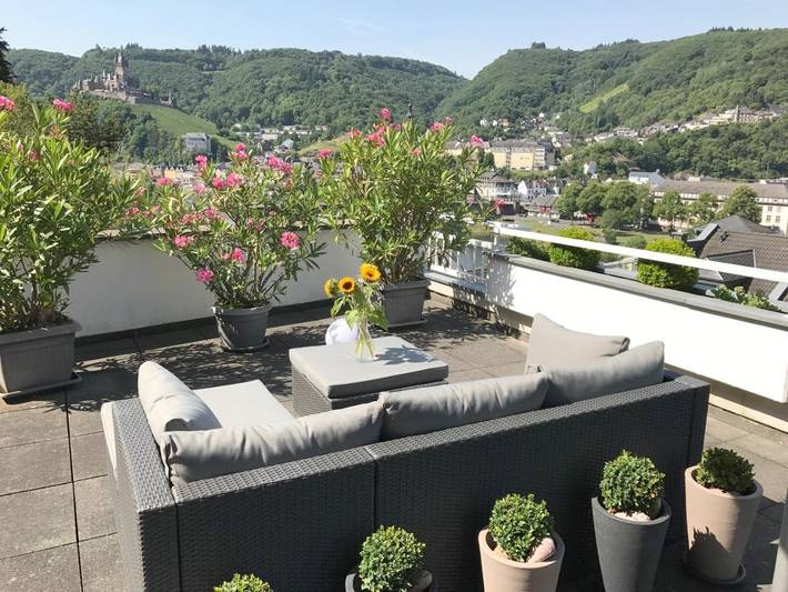 Ferienwohnung für 2 Personen, mit Balkon und Terrasse sowie Ausblick in Cochem