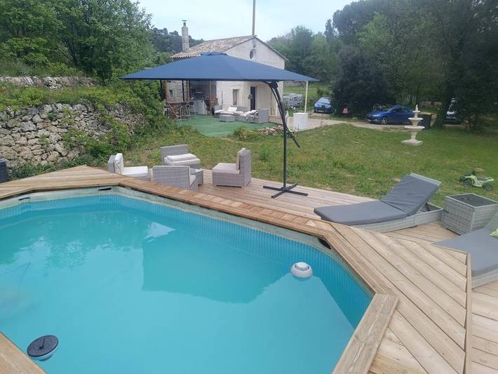Maison de vacances pour 7 personnes, avec jardin ainsi que piscine et vue