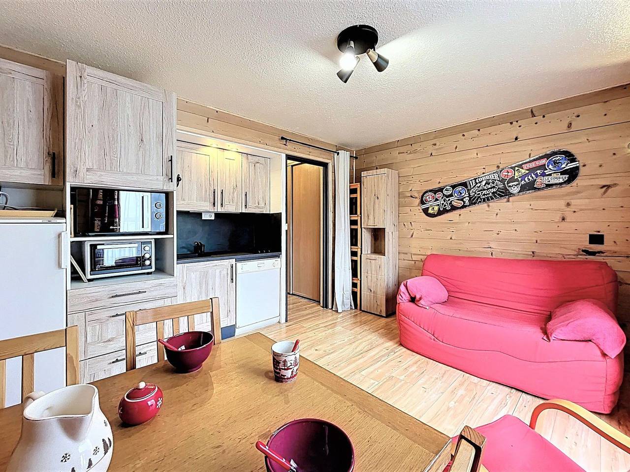 Appartement entier, Appartement lumineux. Pied des pistes. 5/6 pers. Animaux acceptés. in Le Corbier, Villarembert