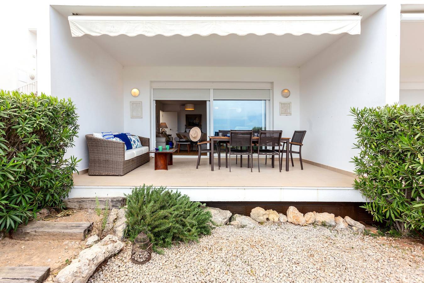 Ganze Wohnung, Ferienwohnung 'Vista Faváritx' mit Gemeinschaftspool, Wlan und Klimaanlage in Coves Noves, Es Mercadal