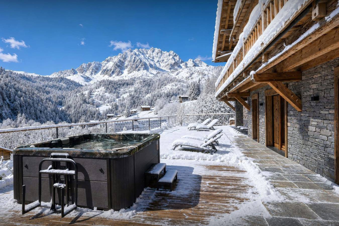La Giettaz chalet for 14 with spa facilities and great views - Ovo Network in La Giettaz, Albertville region