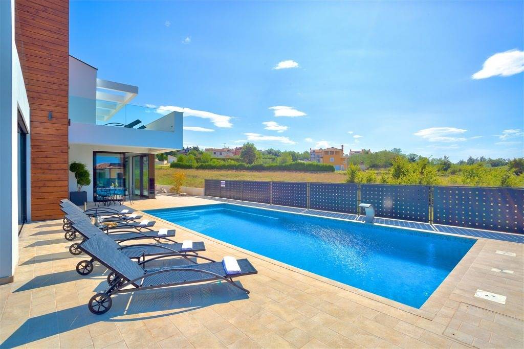Ferienhaus in Višnjan mit Meerblick, Terrasse, Klimaanlage, W-Lan (4840-1) in Visnjan, Općina Višnjan