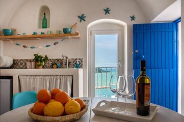 Gîte pour 2 personnes, avec terrasse et vue à Peschici