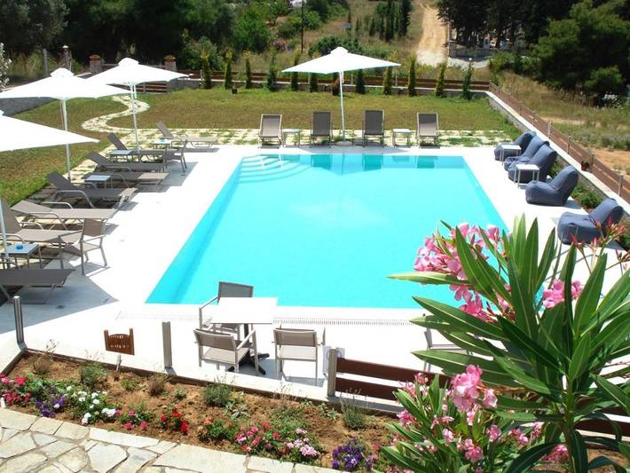 Vakantiewoning voor 3 personen, with tuin and zwembad as well as uitzicht, met huisdier in Chalkidiki