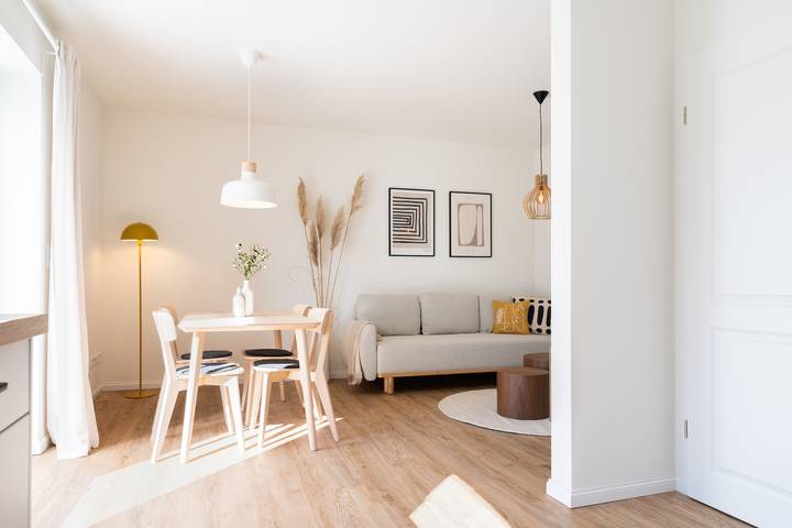 Ganze Ferienwohnung, Küstenbutze im modernen Scandi-Style mit Garten und Terrasse in Mildstedt, Nordfriesland