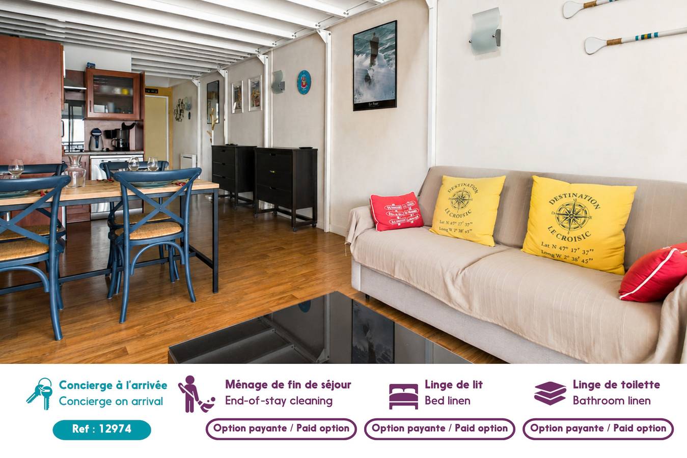 Appartement entier, Balcon vue mer & piscine - appartement pour 2 in Le Croisic, Côte d'Amour
