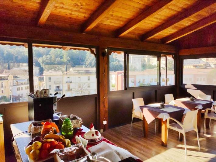 Location de vacances pour 4 personnes, avec Terrasse ainsi que Jardin et Vue dans Trenta