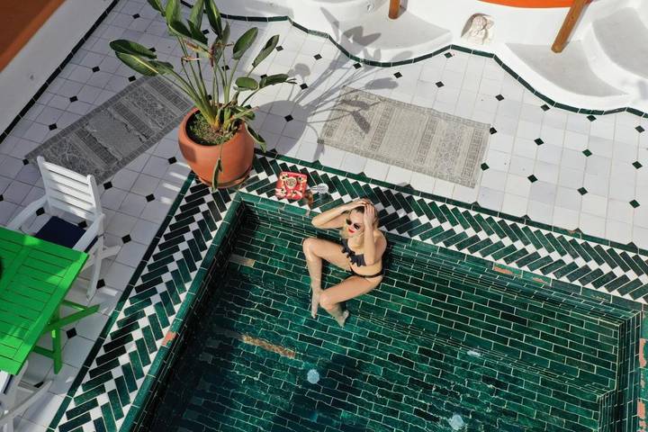 Hôtel pour 2 personnes, avec piscine et vue ainsi que terrasse et jardin