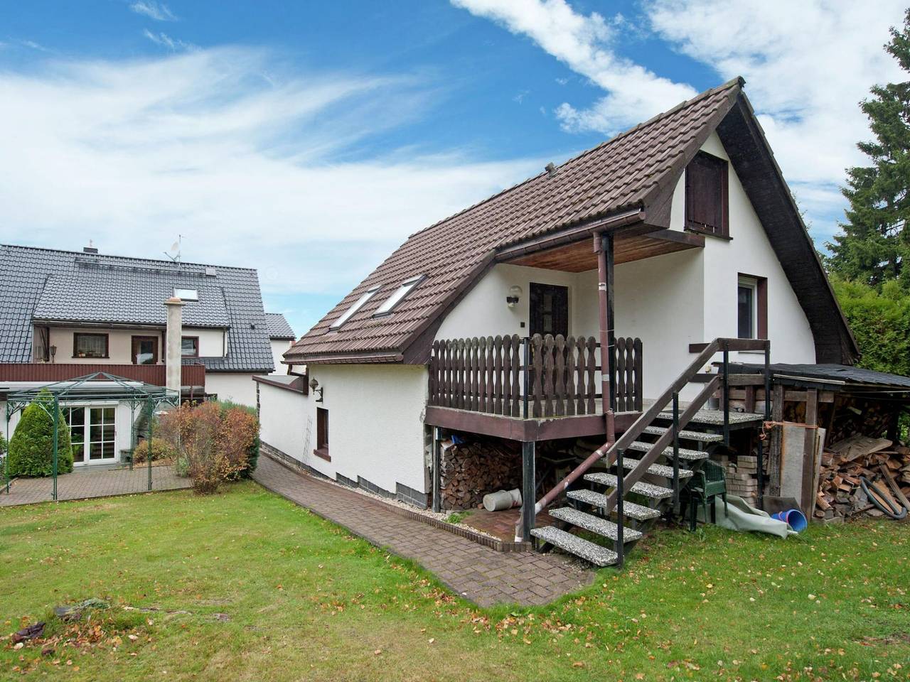 Cosily furnished holiday home in the Vogtland with terrace and swimming pool in Auerbach, Chemnitz und Umgebung