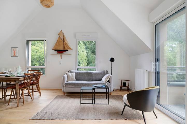 Ganze Wohnung, Appartement Cocoon, Saint-Lunaire: Terrasse, Balkon & Wlan, ruhig, strandnah in Saint-Lunaire, Saint-Malo und Umgebung