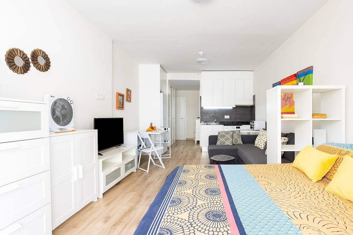 Ganze Wohnung, Ferienwohnung für 3 Personen mit Pool in Playa Martianez, Puerto de la Cruz