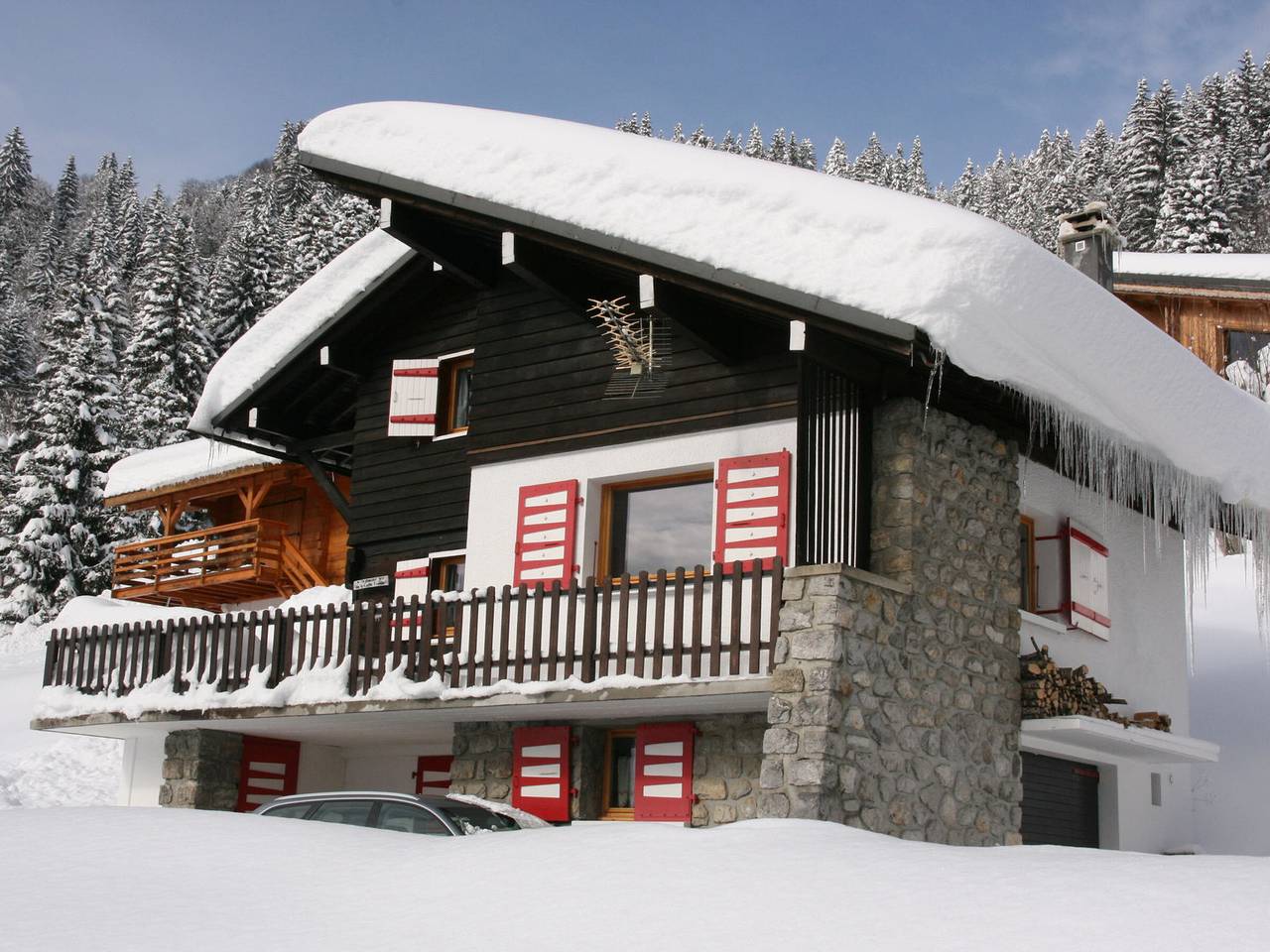 Cozy chalet near center, Wifi, Parking, 6 pers. in Les Gets, Les Portes du Soleil