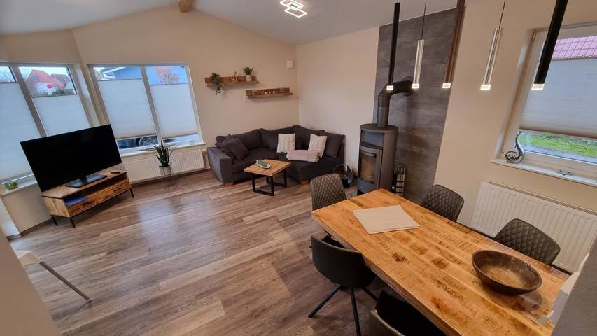 Ferienhaus mit Meerblick für 4 Personen, mit Garten und Terrasse sowie Sauna an der Wurster Nordseeküste