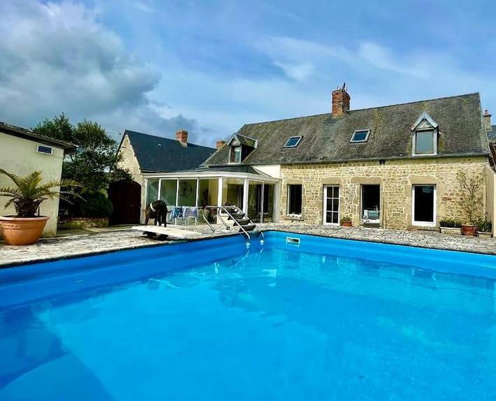 Maison de vacances pour 10 personnes, avec Terrasse et Jardin ainsi que Piscine et Vue