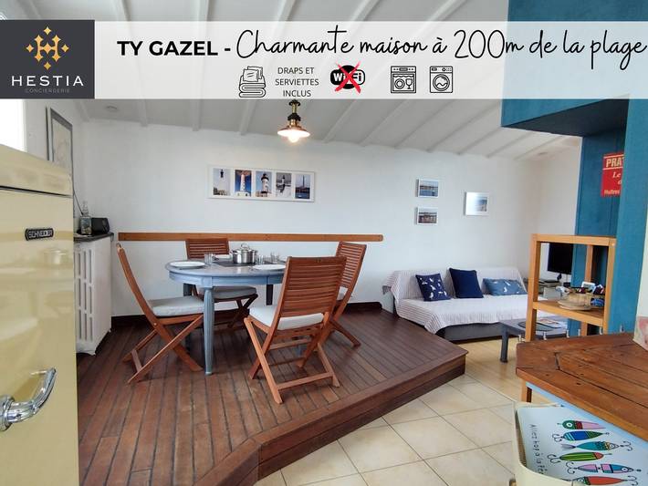 Maison de vacances pour 5 personnes, avec jardin à Saint-Pabu