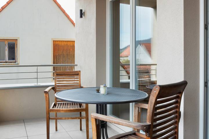 Appartement entier, Appartement n°1 "Biobausewein" – avec terrasse privée et Wi-Fi in Iphofen, Région viticole de Franconie