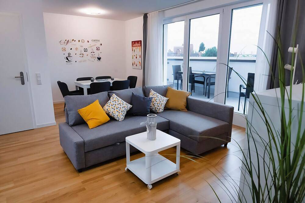 Ganze Wohnung, Myskyline - für 6 Personen, Dachterrasse, Balkon, Garage, Bettwäsche inkl. in Offenbach am Main, Offenbach