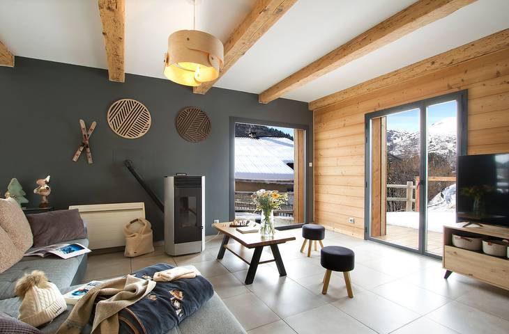 Chalet pour 10 personnes avec balcon in Mont-de-Lans, Les Deux Alpes