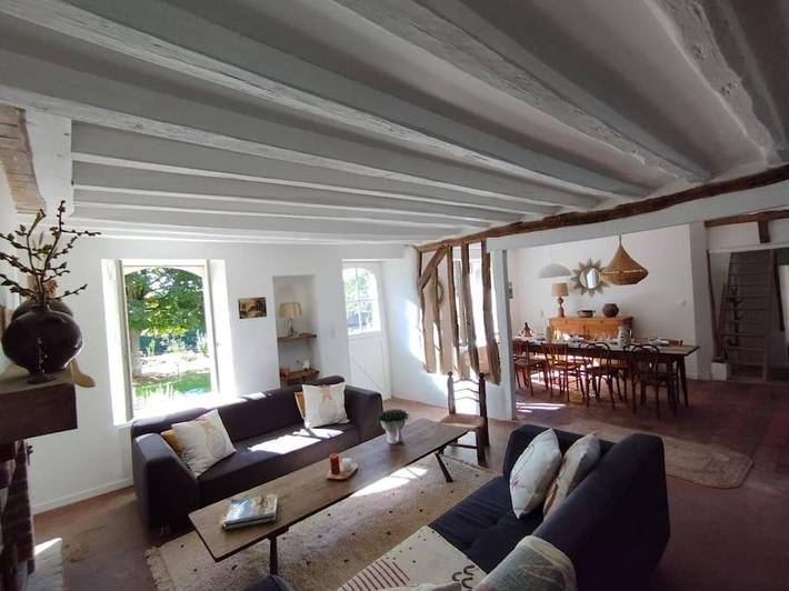 Location de vacances pour 11 personnes, avec terrasse ainsi que jardin et vue à Vibraye - 4