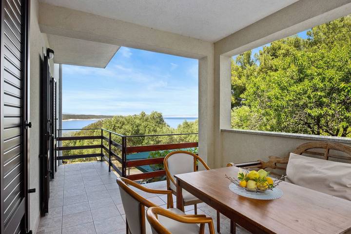 Ferienwohnung für 6 Personen, mit Balkon und Terrasse sowie Garten in Supetarska Draga