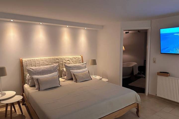 Ferienwohnung für 4 Personen, mit Terrasse und Garten sowie Sauna