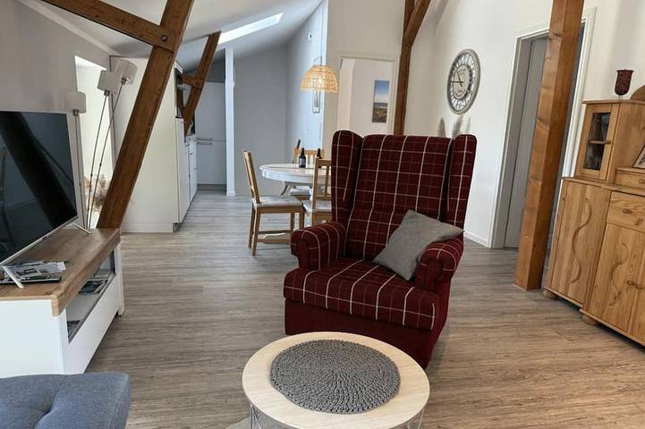 Ferienwohnung für 5 Personen, mit Terrasse und Garten in Habernis
