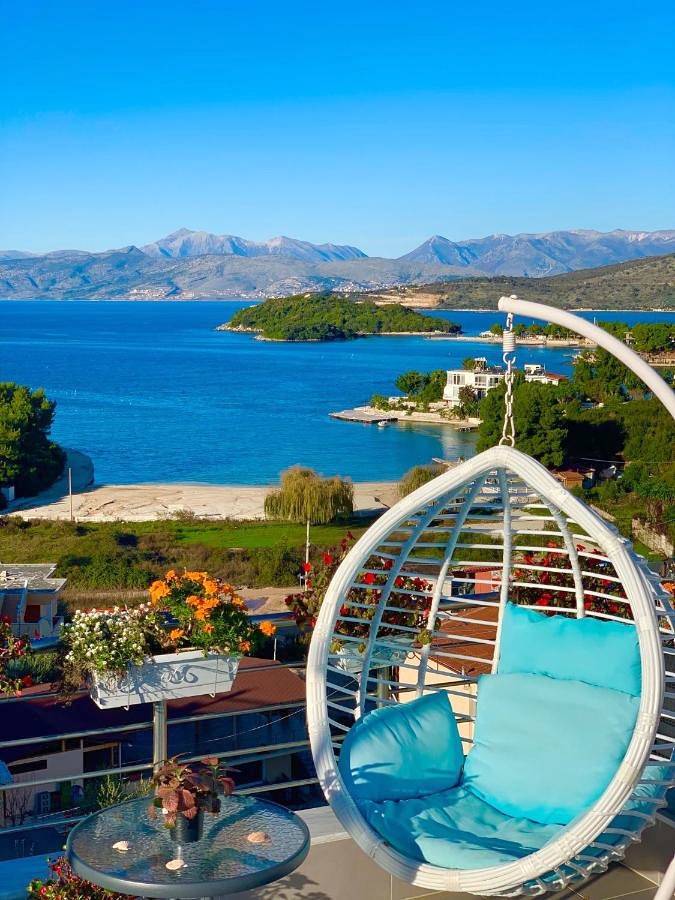 Hotel dla 4 osób, z widok i basen oraz ogród w Ksamil
