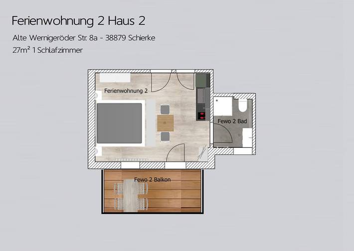 Ganze Wohnung, Haus 2 Ferienwohnung 2 in Wernigerode, Harzvorland