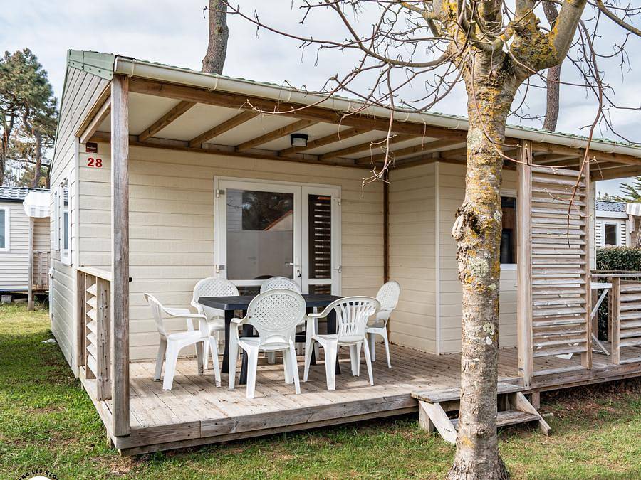 Camping Les Violettes  - Chalet 4 personnes - Chalet Mésange (2 chambres) 4 pers in L'Aiguillon-la-Presqu'île, Vendée