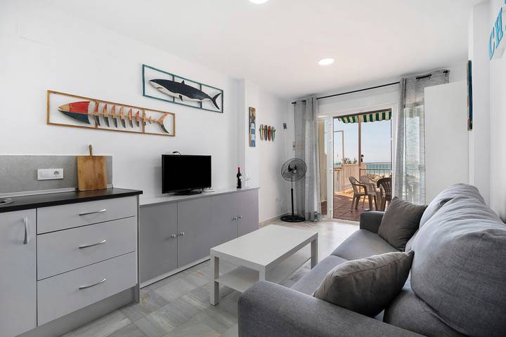Ganze Wohnung, Ferienwohnung "Los Balcones E" mit Meerblick, privater Terrasse und Wlan in La Barrosa, Chiclana de la Frontera