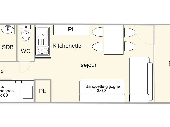 Estudio en Les Saisies, 4 pers, centro de estación in Les Saisies, Albertville region