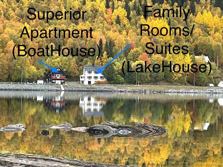 Ferienwohnung für 6 Personen, mit Ausblick und Sauna sowie Seeblick und Garten
