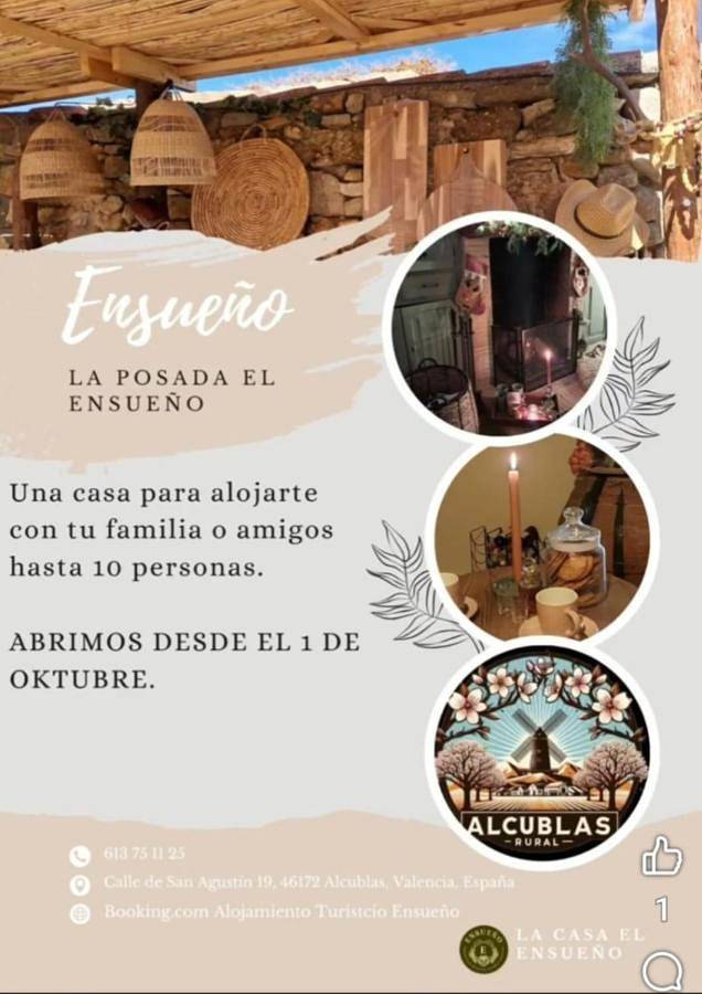 Alojamiento y desayuno para 2 personas, con piscina además de vistas y jardín, Se admiten mascotas en Comunidad Valenciana